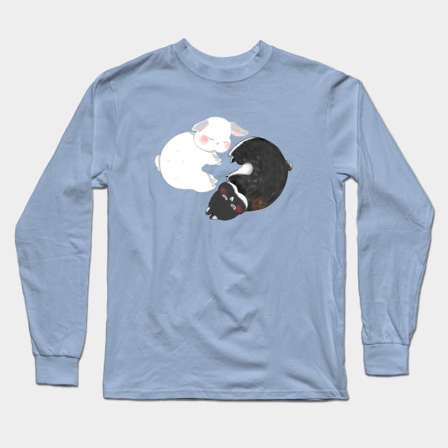 Yin yang  Claude and Sean Sleeping | Bunniesmee Long Sleeve T-Shirt by GambarGrace